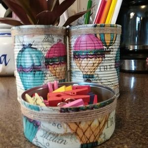 3 pc Desk Set w/ Hot Air Balloon design.